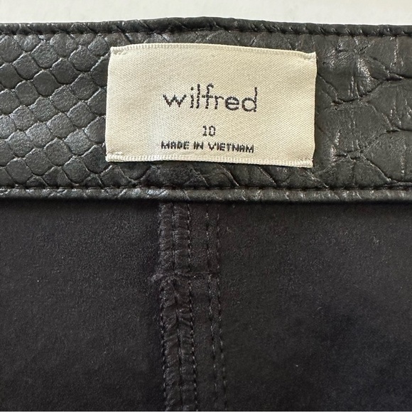 Wilfred Aritzia Melina High Rise Black Faux Leather Straight Pants Womens 10 - Picture 3 of 7